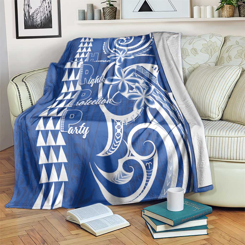 Samoa HRPP Party Blanket Polynesian Pattern LT05 Blue - Polynesian Pride