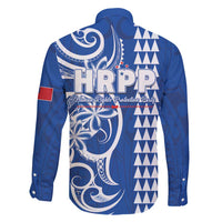 Samoa HRPP Party Family Matching Off Shoulder Short Dress and Hawaiian Shirt Polynesian Pattern - Polynesian Pride