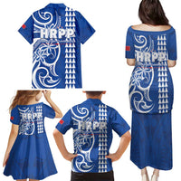 Samoa HRPP Party Family Matching Puletasi and Hawaiian Shirt Polynesian Pattern - Polynesian Pride
