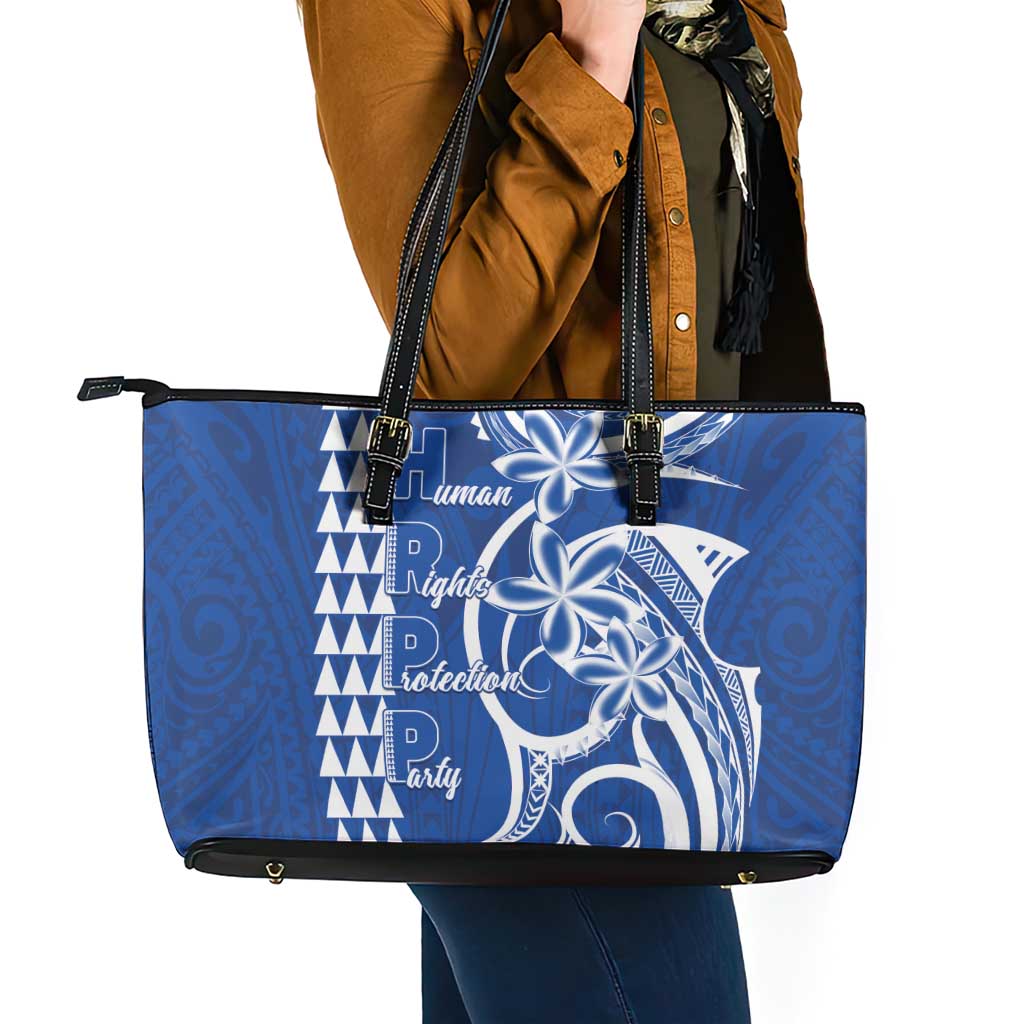Samoa HRPP Party Leather Tote Bag Polynesian Pattern LT05 - Polynesian Pride