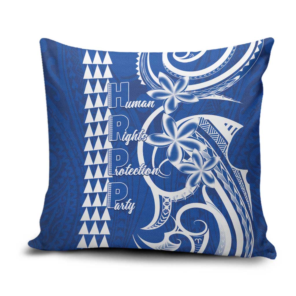 Samoa HRPP Party Pillow Cover Polynesian Pattern LT05 Blue - Polynesian Pride