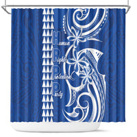 Samoa HRPP Party Shower Curtain Polynesian Pattern LT05 Blue - Polynesian Pride
