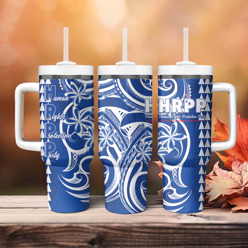 Samoa HRPP Party Tumbler With Handle Polynesian Pattern LT05 - Polynesian Pride