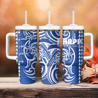 Samoa HRPP Party Tumbler With Handle Polynesian Pattern LT05 - Polynesian Pride