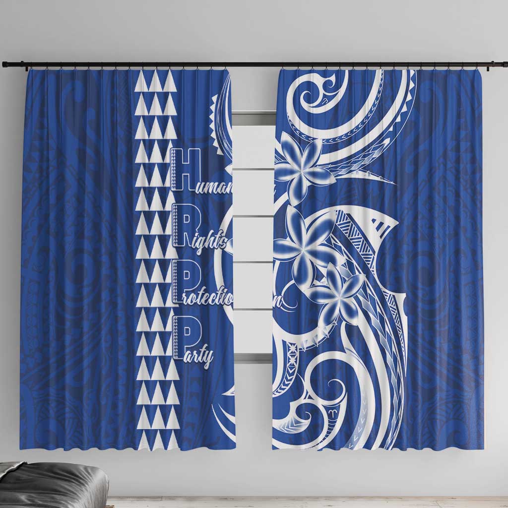 Samoa HRPP Party Window Curtain Polynesian Pattern - Polynesian Pride
