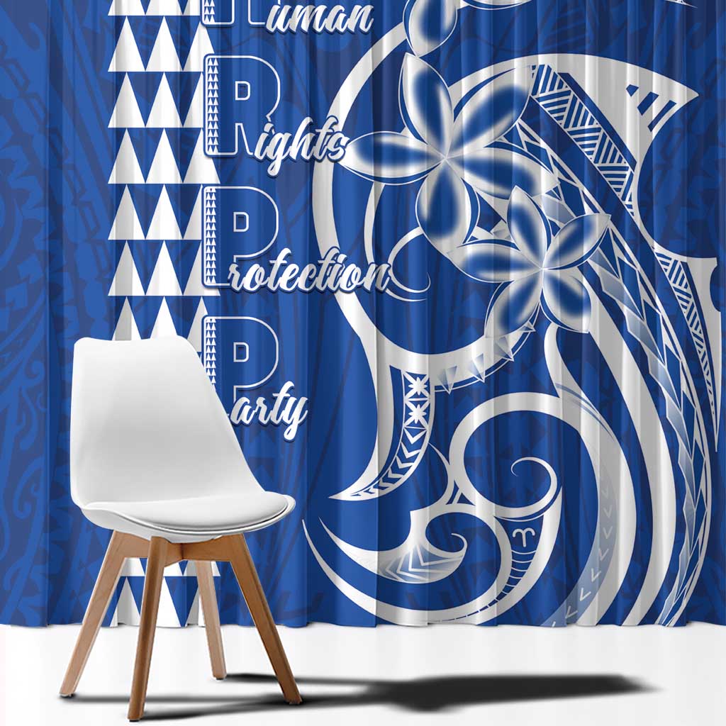 Samoa HRPP Party Window Curtain Polynesian Pattern LT05 - Polynesian Pride