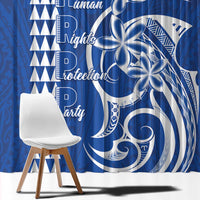 Samoa HRPP Party Window Curtain Polynesian Pattern LT05 - Polynesian Pride