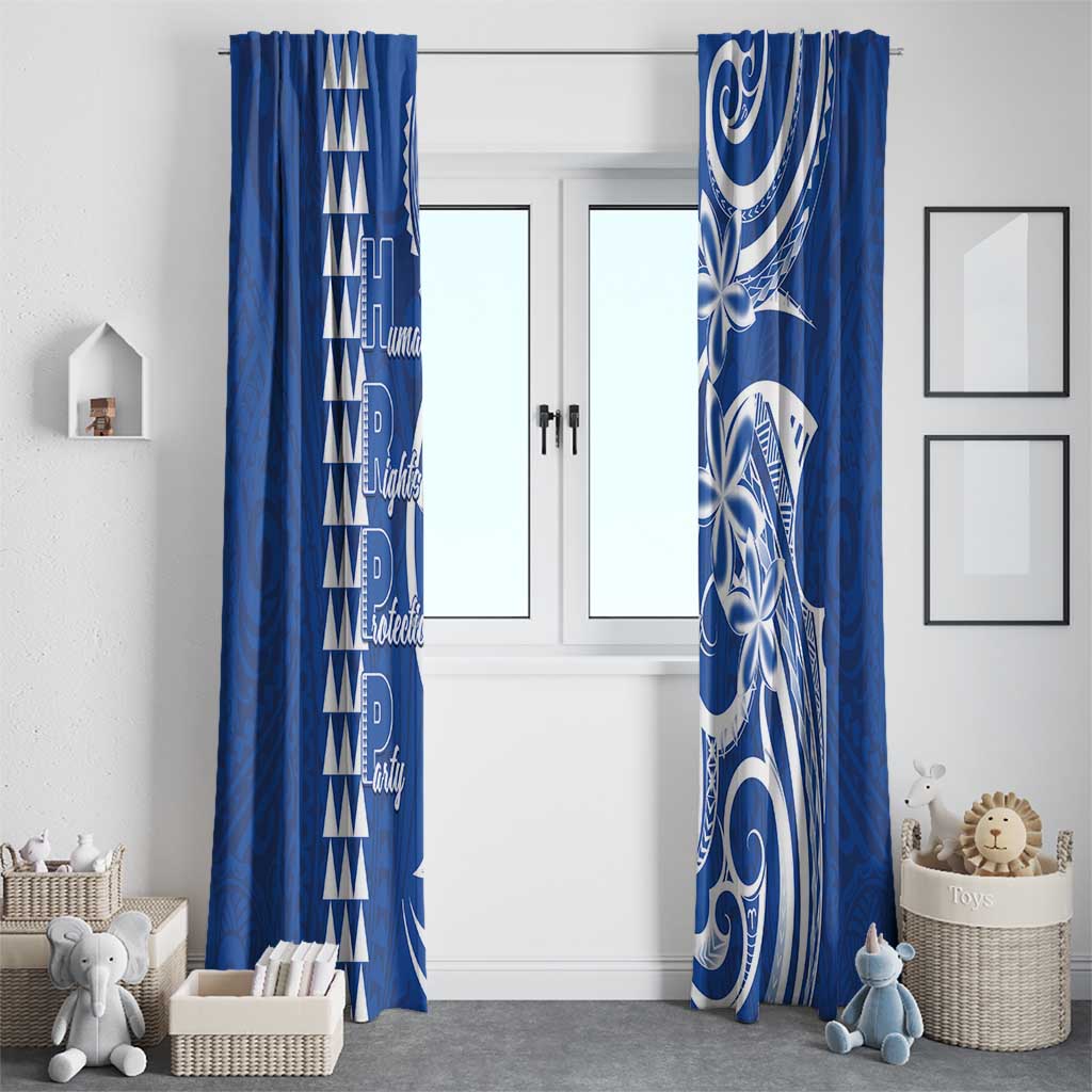 Samoa HRPP Party Window Curtain Polynesian Pattern LT05 - Polynesian Pride