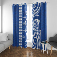 Samoa HRPP Party Window Curtain Polynesian Pattern LT05 With Grommets Blue - Polynesian Pride