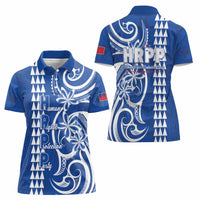 Samoa HRPP Party Women Polo Shirt Polynesian Pattern - Polynesian Pride