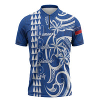 Samoa HRPP Party Zipper Polo Shirt Polynesian Pattern - Polynesian Pride