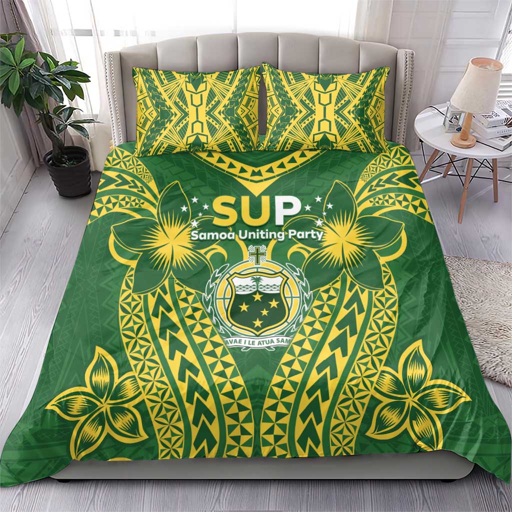 Samoa SUP Bedding Set Samoan Coat Of Arms - Polynesian Pride