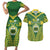 Samoa SUP Couples Matching Short Sleeve Bodycon Dress and Hawaiian Shirt Samoan Coat Of Arms - Polynesian Pride