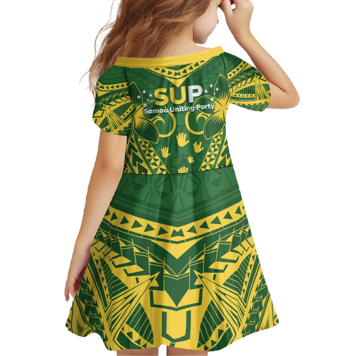 Samoa SUP Family Matching Off The Shoulder Long Sleeve Dress and Hawaiian Shirt Samoan Coat Of Arms - Polynesian Pride