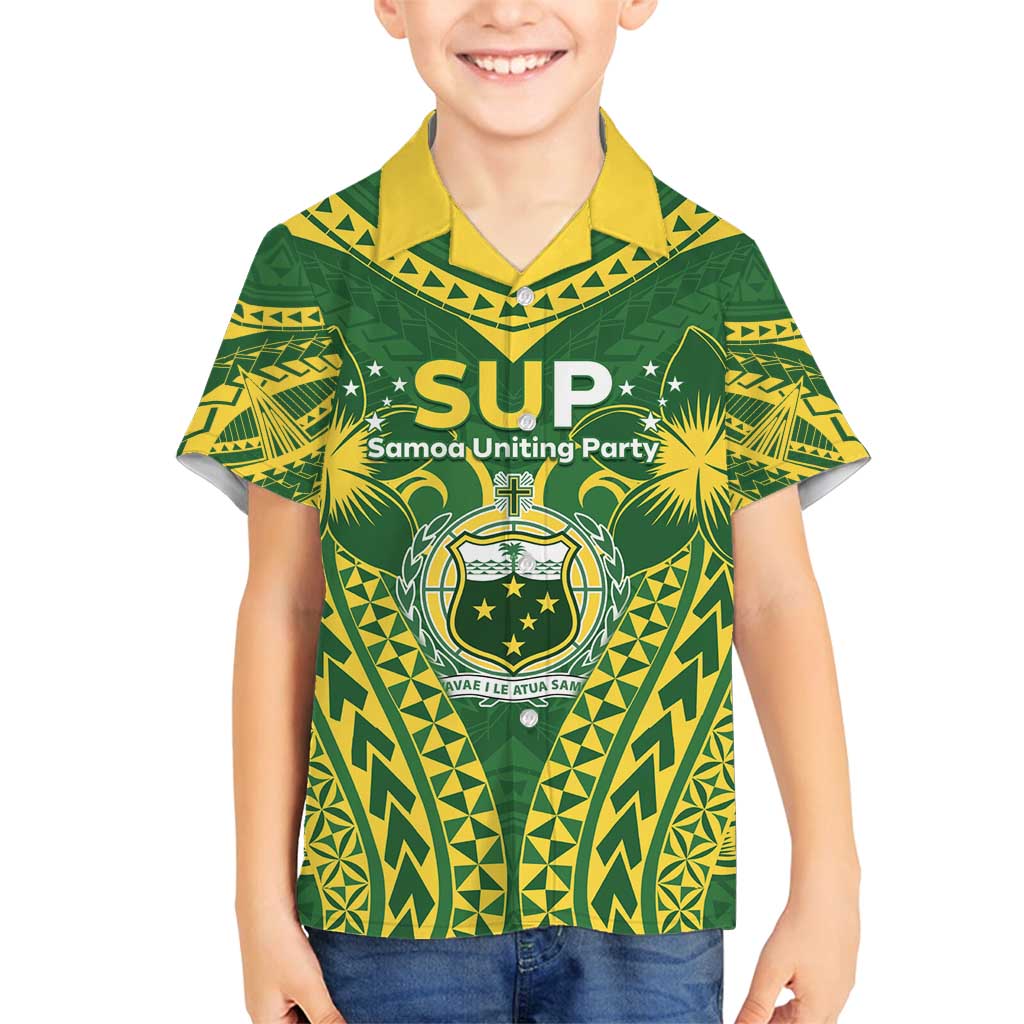 Samoa SUP Family Matching Off Shoulder Maxi Dress and Hawaiian Shirt Samoan Coat Of Arms - Polynesian Pride