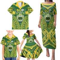 Samoa SUP Family Matching Puletasi and Hawaiian Shirt Samoan Coat Of Arms - Polynesian Pride