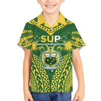 Samoa SUP Family Matching Summer Maxi Dress and Hawaiian Shirt Samoan Coat Of Arms - Polynesian Pride