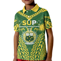 Samoa SUP Kid Polo Shirt Samoan Coat Of Arms - Polynesian Pride