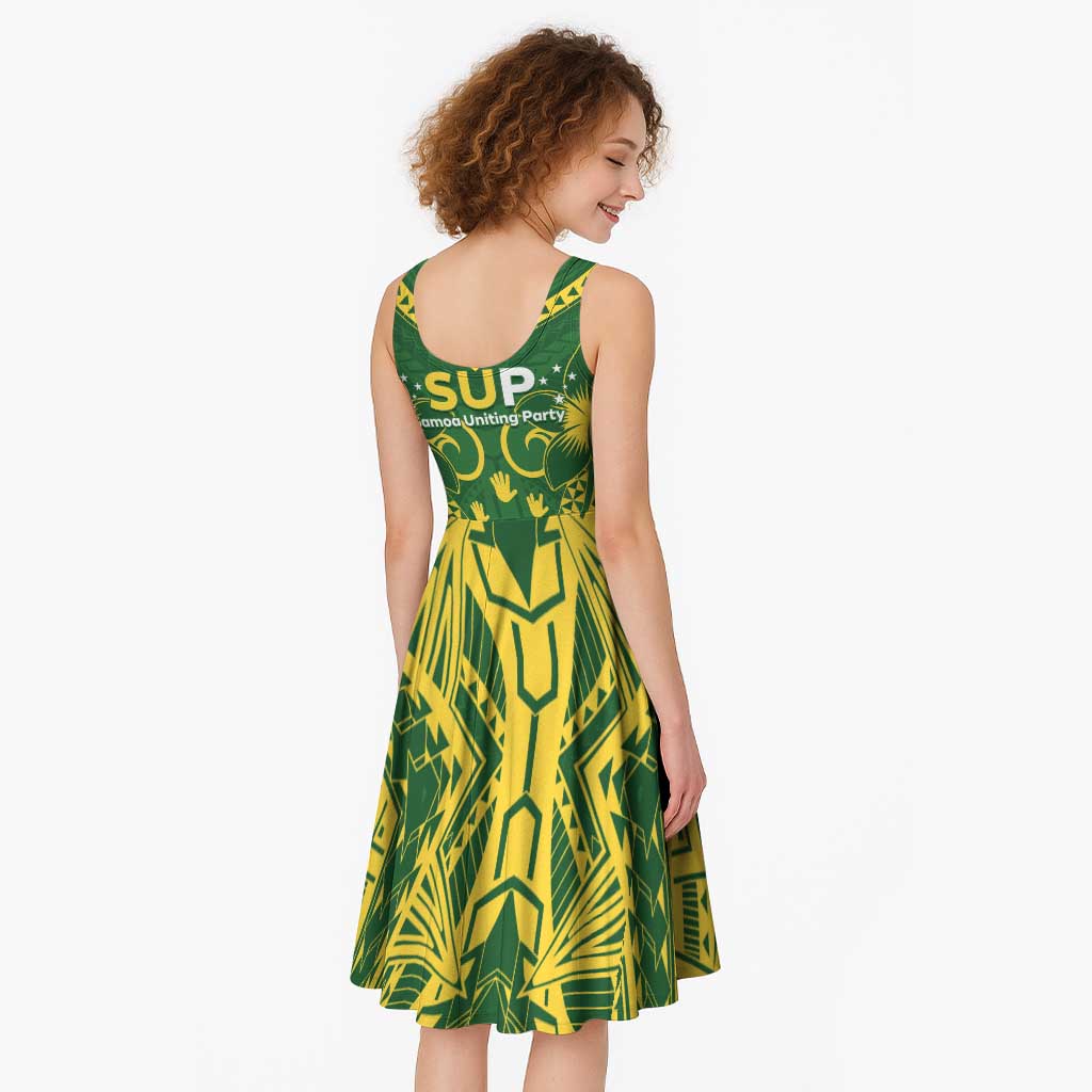Samoa SUP Midi Dress Samoan Coat Of Arms - Polynesian Pride