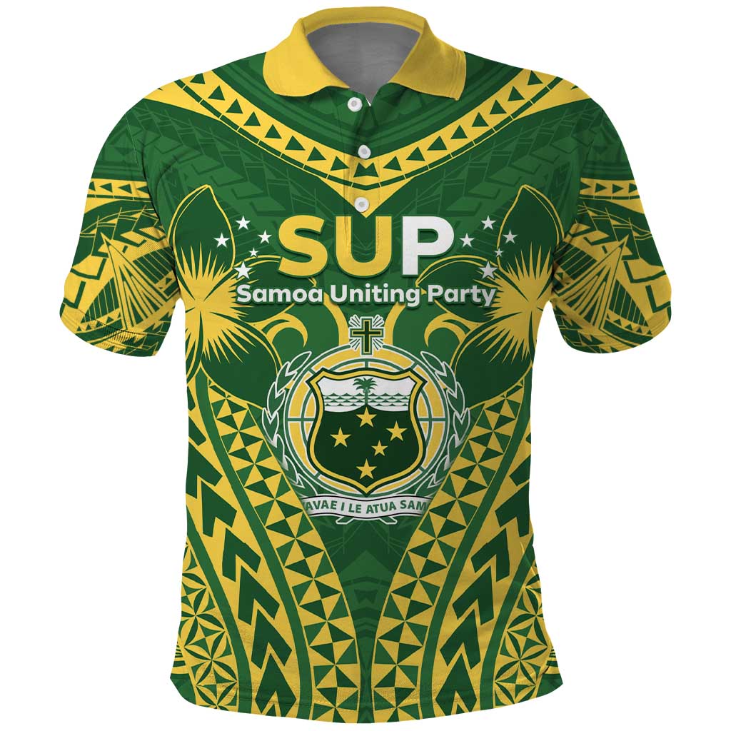 Samoa SUP Polo Shirt Samoan Coat Of Arms - Polynesian Pride