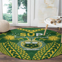 Samoa SUP Round Carpet Samoan Coat Of Arms LT05 - Polynesian Pride
