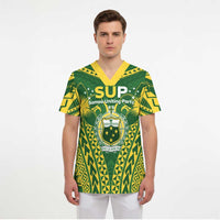 Samoa SUP Scrub Top Samoan Coat Of Arms - Polynesian Pride