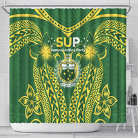 Samoa SUP Shower Curtain Samoan Coat Of Arms LT05 - Polynesian Pride