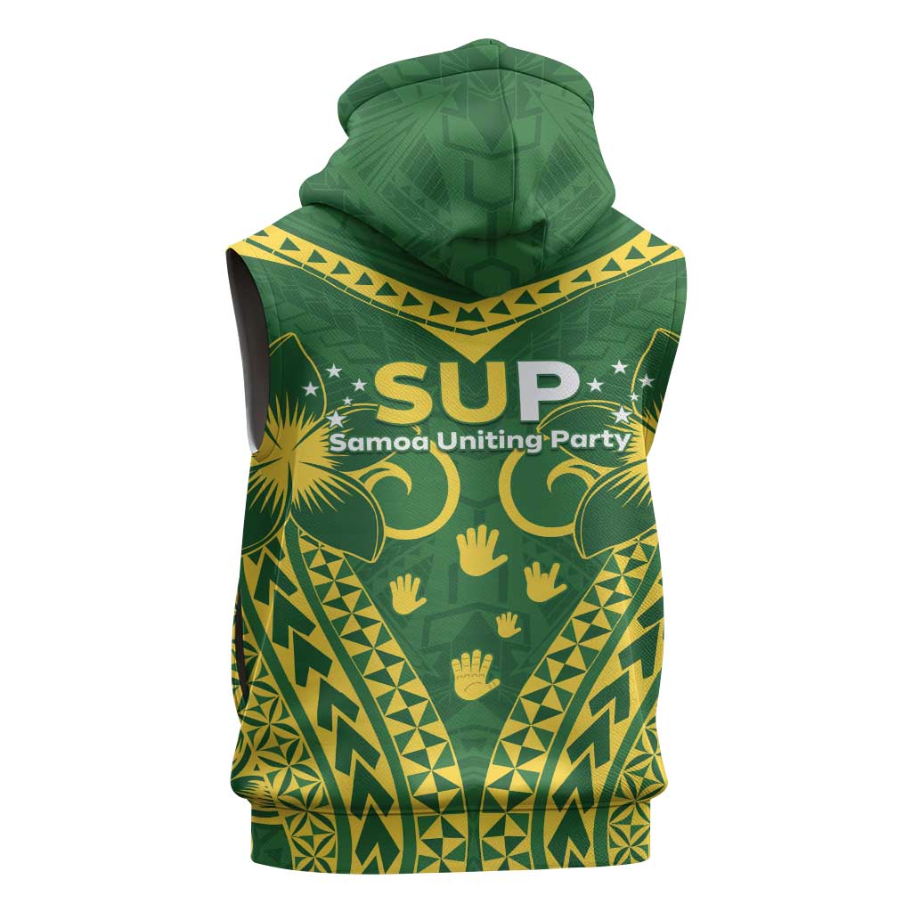 Samoa SUP Sleeveless Zip Hoodie Samoan Coat Of Arms LT05 - Polynesian Pride