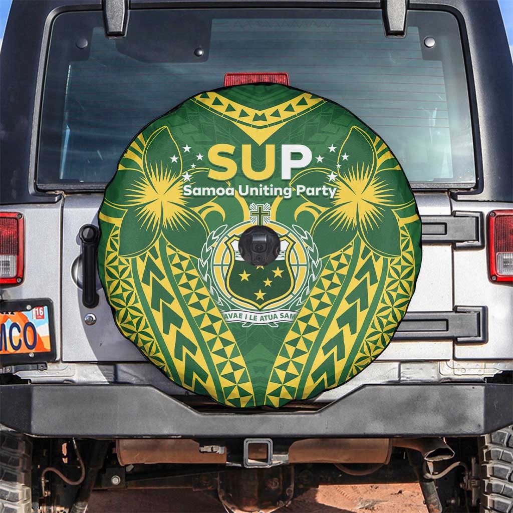Samoa SUP Spare Tire Cover Samoan Coat Of Arms LT05 Green - Polynesian Pride