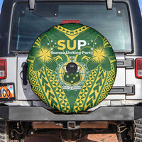 Samoa SUP Spare Tire Cover Samoan Coat Of Arms LT05 Green - Polynesian Pride