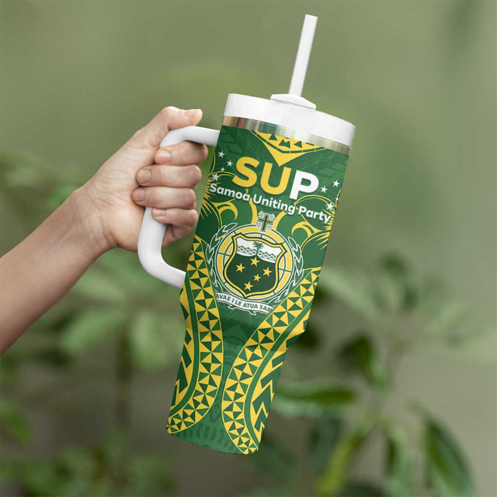 Samoa SUP Tumbler With Handle Samoan Coat Of Arms LT05 - Polynesian Pride