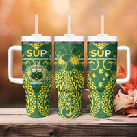 Samoa SUP Tumbler With Handle Samoan Coat Of Arms LT05 - Polynesian Pride