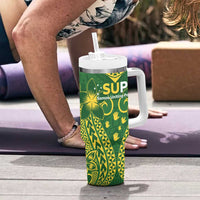 Samoa SUP Tumbler With Handle Samoan Coat Of Arms LT05 - Polynesian Pride