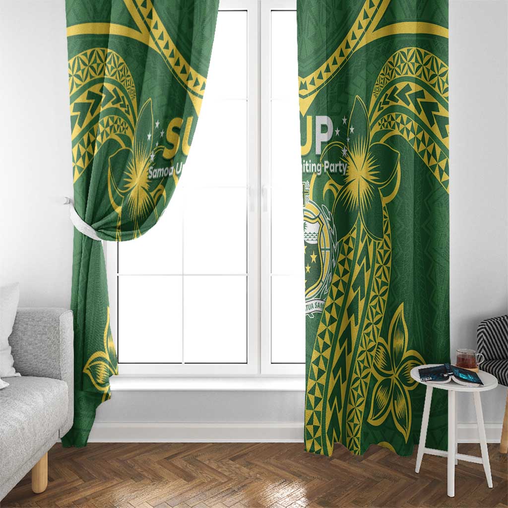 Samoa SUP Window Curtain Samoan Coat Of Arms LT05 - Polynesian Pride