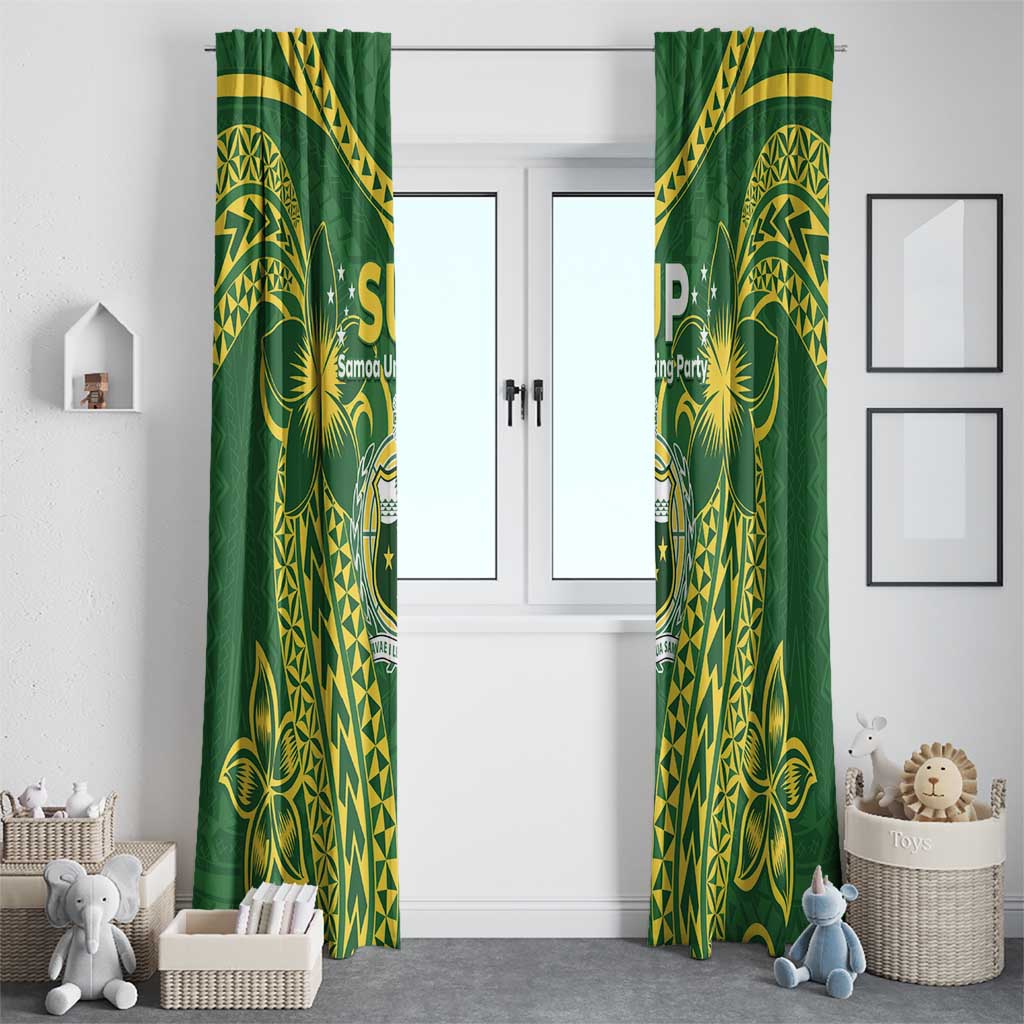 Samoa SUP Window Curtain Samoan Coat Of Arms LT05 - Polynesian Pride