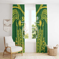 Samoa SUP Window Curtain Samoan Coat Of Arms LT05 - Polynesian Pride
