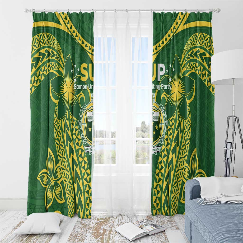 Samoa SUP Window Curtain Samoan Coat Of Arms LT05 - Polynesian Pride
