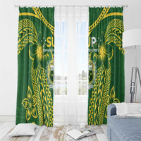 Samoa SUP Window Curtain Samoan Coat Of Arms LT05 - Polynesian Pride