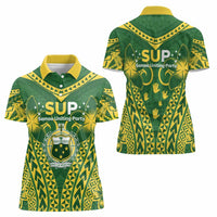 Samoa SUP Women Polo Shirt Samoan Coat Of Arms - Polynesian Pride