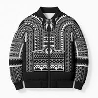 Philippines Igorot Tribal Art Tattoo Black Bomber Puffer Jacket - Polynesian Pride