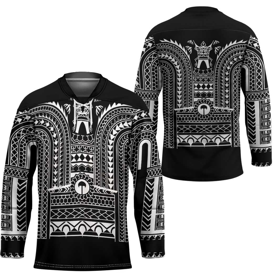 Philippines Igorot Tribal Art Tattoo Black Hockey Jersey - Polynesian Pride
