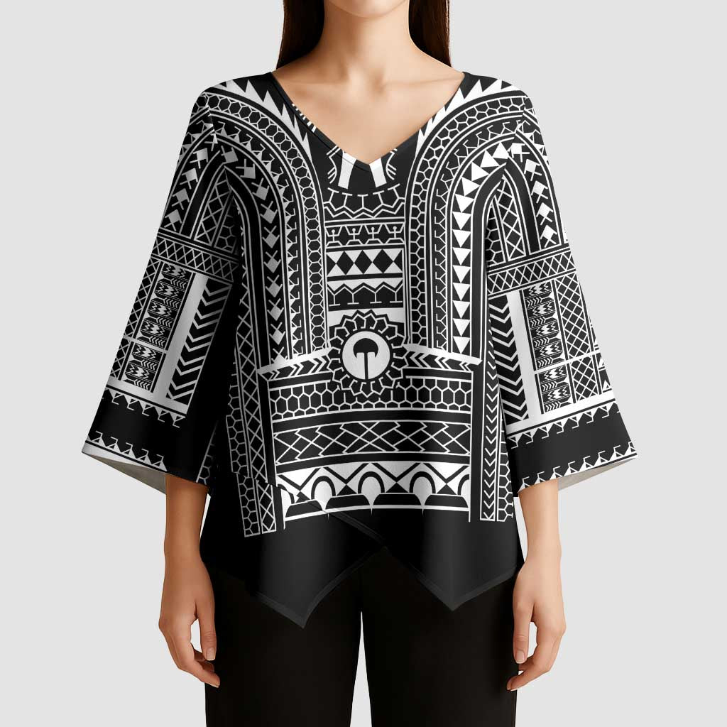 Philippines Igorot Tribal Art Tattoo Black Kimono Sleeve Blouse - Polynesian Pride