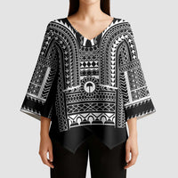 Philippines Igorot Tribal Art Tattoo Black Kimono Sleeve Blouse - Polynesian Pride