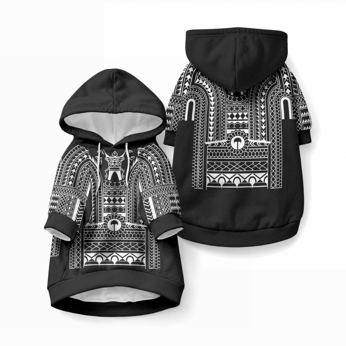 Philippines Igorot Tribal Art Tattoo Black Pet Hoodie