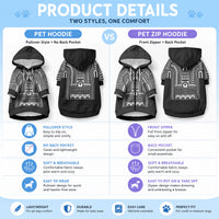 Philippines Igorot Tribal Art Tattoo Black Pet Hoodie