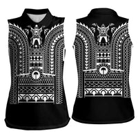 Philippines Igorot Tribal Art Tattoo Black Women Sleeveless Polo Shirt - Polynesian Pride