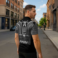 Philippines Igorot Tribal Art Tattoo Black Zipper Polo Shirt - Polynesian Pride