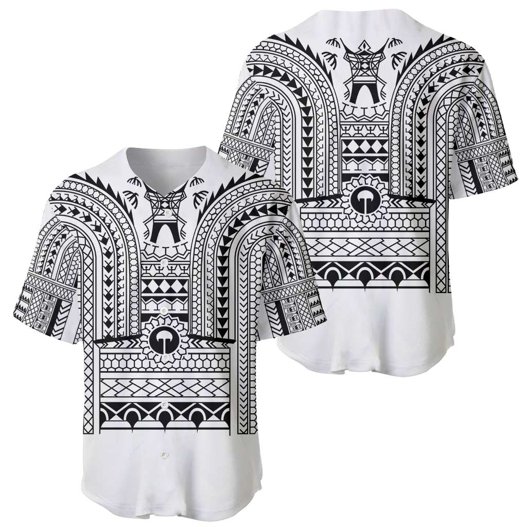 Philippines Igorot Tribal Art Tattoo White Baseball Jersey - Polynesian Pride