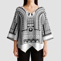 Philippines Igorot Tribal Art Tattoo White Kimono Sleeve Blouse - Polynesian Pride
