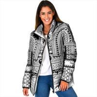 Philippines Igorot Tribal Art Tattoo White Padded Jacket - Polynesian Pride
